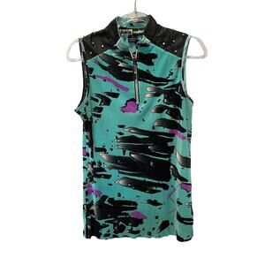 Jamie Sadock Women's Short Sleeve Abstract Top Golf Size XS
